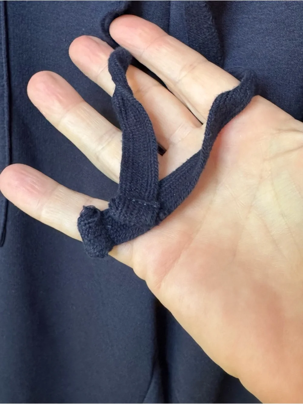 Quince SuperSoft Fleece Crop Wide Leg Pants in Navy Blue. Women’s Large - Picture 5 of 15